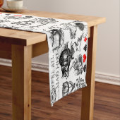 Cheshire Cat klassieker Alice in wonderland gek Korte Tafelloper (Voorbeeld)