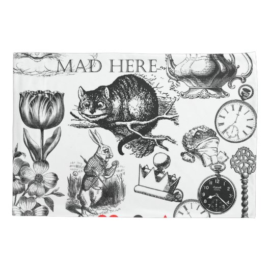 Cheshire Cat klassieker Alice in wonderland gek Kussensloop (Achterkant)