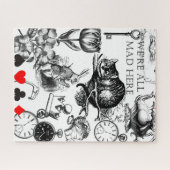 Cheshire Cat klassieker Alice in wonderland gek Legpuzzel (Horizontaal)