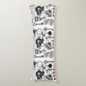 Cheshire Cat klassieker Alice in wonderland gek Lichaamskussen (Voorkant Verticaal)