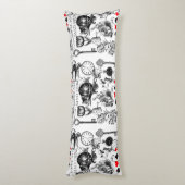 Cheshire Cat klassieker Alice in wonderland gek Lichaamskussen (Achterkant (Verticaal))