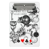 Cheshire Cat klassieker Alice in wonderland gek Mini Klembord (Voorkant)