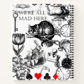 Cheshire Cat klassieker Alice in wonderland gek Notitieboek (Achterkant)