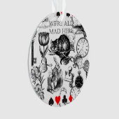 Cheshire Cat klassieker Alice in wonderland gek Ornament (voorkant)
