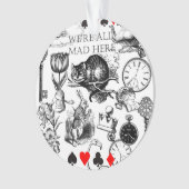 Cheshire Cat klassieker Alice in wonderland gek Ornament (voorkant)