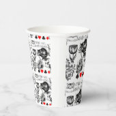 Cheshire Cat klassieker Alice in wonderland gek Papieren Bekers (Rechts)