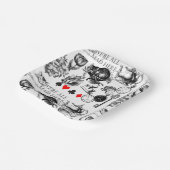 Cheshire Cat klassieker Alice in wonderland gek Papieren Bordje (Gebogen)