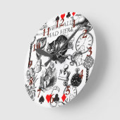 Cheshire Cat klassieker Alice in wonderland gek Ronde Klok (Hoek)