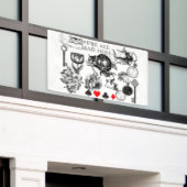 Cheshire Cat klassieker Alice in wonderland gek Spandoek (Buitenkant Gebouw)