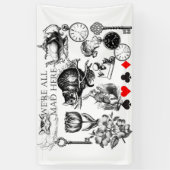 Cheshire Cat klassieker Alice in wonderland gek Spandoek (Verticaal)