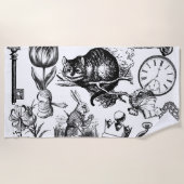 Cheshire Cat klassieker Alice in wonderland gek Strandlaken (Voorkant)