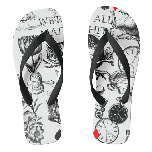 Cheshire Cat klassieker Alice in wonderland gek Teenslippers (Voetbed)