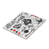 Cheshire Cat klassieker Alice in wonderland gek Tegeltje (Zijkant)