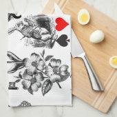 Cheshire Cat klassieker Alice in wonderland gek Theedoek (Quarter Fold)