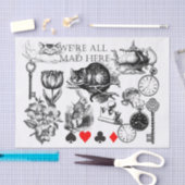 Cheshire Cat klassieker Alice in wonderland gek Tissuepapier (Craft)
