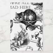 Cheshire Cat klassieker Alice in wonderland gek Voedselcontainer Etiket (Enkel label)