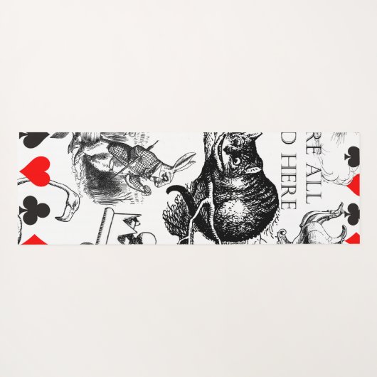 Cheshire Cat klassieker Alice in wonderland gek Yogamat (Achterkant (horizontaal))