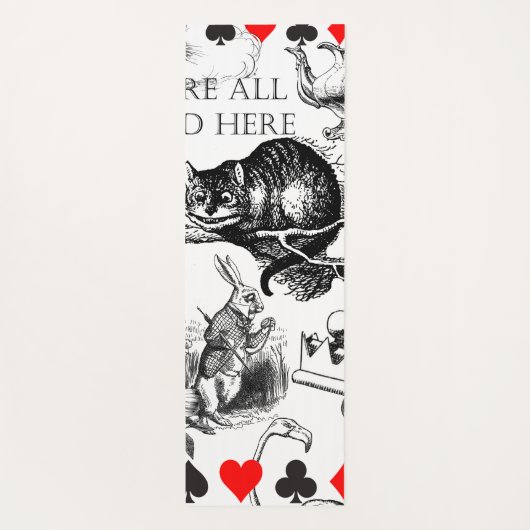 Cheshire Cat klassieker Alice in wonderland gek Yogamat (Achterkant)