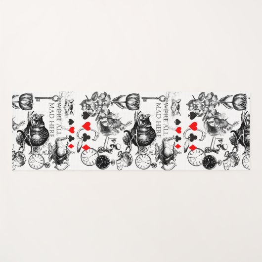 Cheshire Cat klassieker Alice in wonderland gek Yogamat (Voorkant (horizontaal))