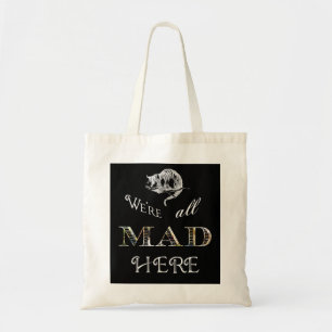 Cheshire Cat Mad Alice Canvas tas