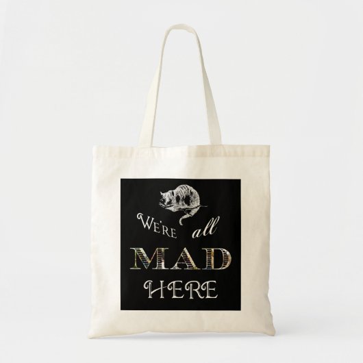 Cheshire Cat Mad Alice Canvas tas (Voorkant)