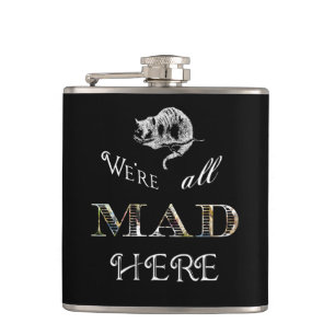 Cheshire Cat Mad Alice Flask Heupfles
