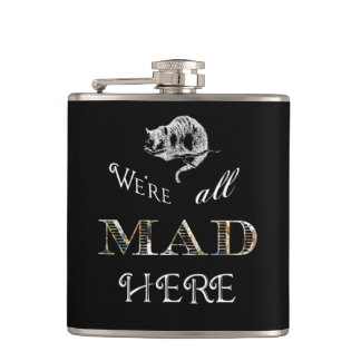 Cheshire Cat Mad Alice Flask Heupfles