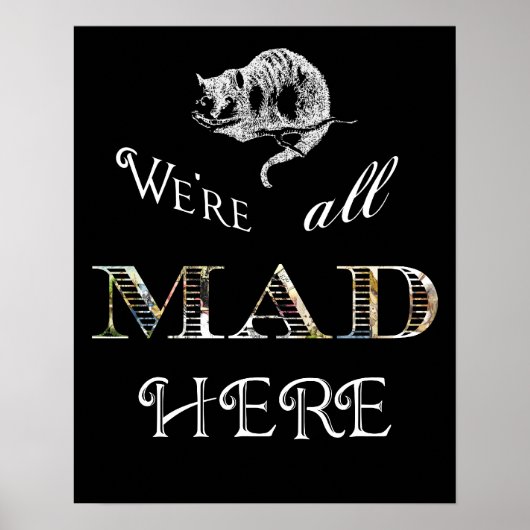 Cheshire Cat Mad Alice Poster of Print (Voorkant)