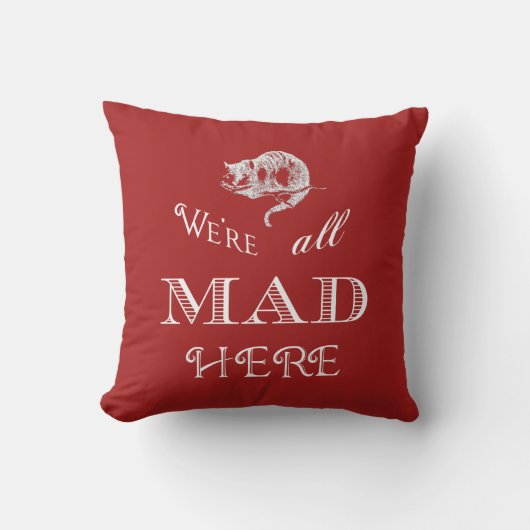 Cheshire Cat Mad Pillow Kussen (Voorkant)