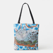 Cheshire Cat Medium Canvas tas (Achterkant)