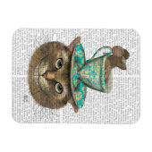 Cheshire Cat met Cup op kop Magneet (Horizontaal)