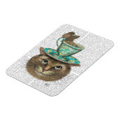 Cheshire Cat met Cup op kop Magneet (Linkerzijde)
