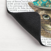 Cheshire Cat met Cup op kop Muismat (Hoek)