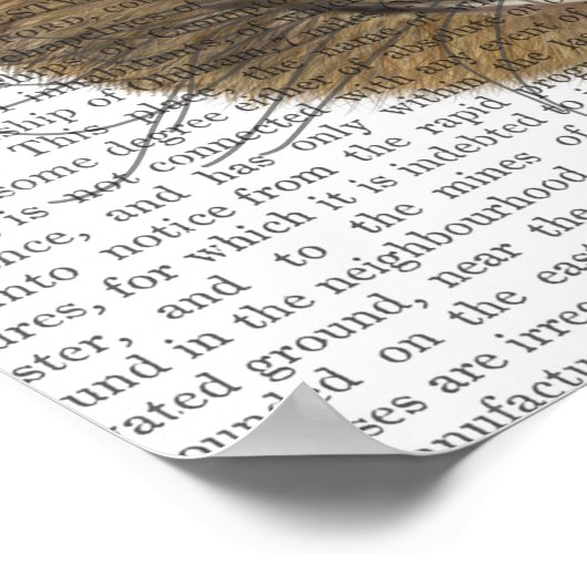 Cheshire Cat met Cup op kop Poster (Hoek)