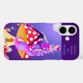 Cheshire Cat op Paddenstoel  Case-Mate iPhone Case (Achterkant (horizontaal))