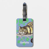 Cheshire Cat op Tenniel Bagagelabel (Achterkant verticaal)