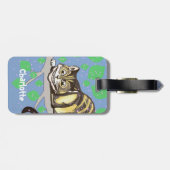 Cheshire Cat op Tenniel Bagagelabel (Achterkant horizontaal)