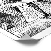 Cheshire Cat over Wonderland Poster (Hoek)