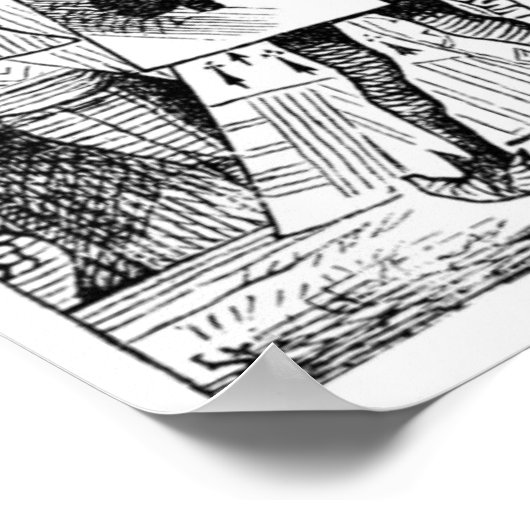 Cheshire Cat over Wonderland Poster (Hoek)