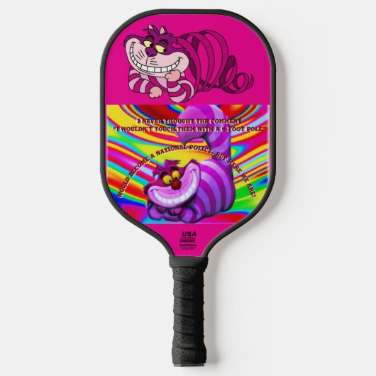 "Cheshire Cat" Pickleball Paddle (Voorkant)