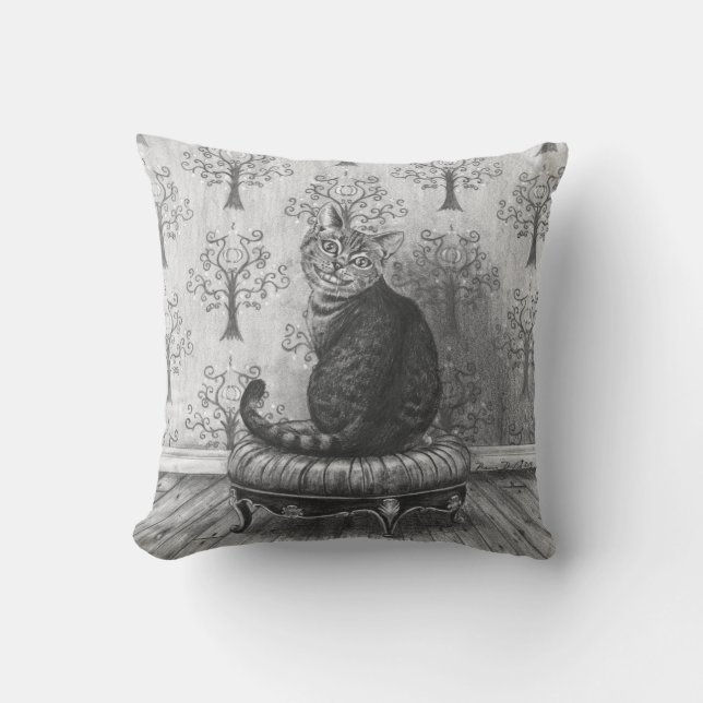 Cheshire Cat Pillow Alice in Wonderland Pillow Kussen (Voorkant)