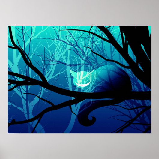 Cheshire Cat Poster - Blue (Voorkant)