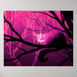 Cheshire Cat Poster - Roze
