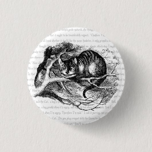 Cheshire Cat Ronde Button 3,2 Cm (Voorkant)