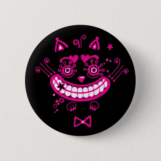 Cheshire Cat Ronde Button 5,7 Cm (Voorkant)