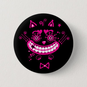 Cheshire Cat Ronde Button 5,7 Cm