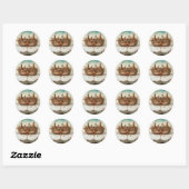 Cheshire Cat Ronde Sticker (Vel)