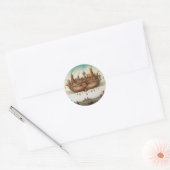 Cheshire Cat Ronde Sticker (Envelop)