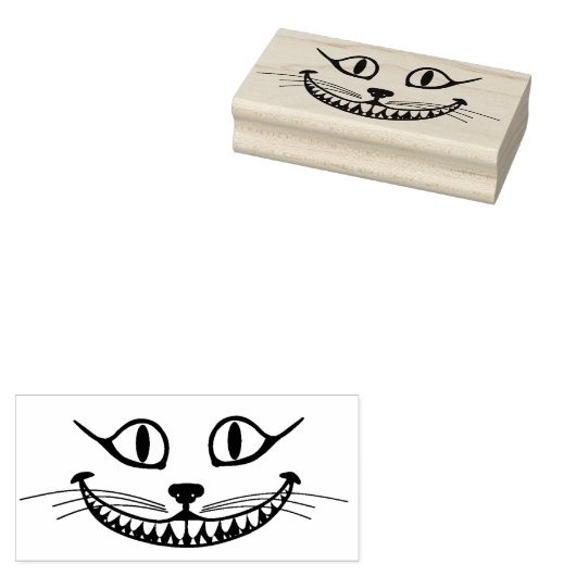 Cheshire Cat Rubberstempel (Gestempeld)
