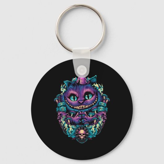 Cheshire Cat Shirt Alice in Wonderland Graphic Sleutelhanger (Voorkant)